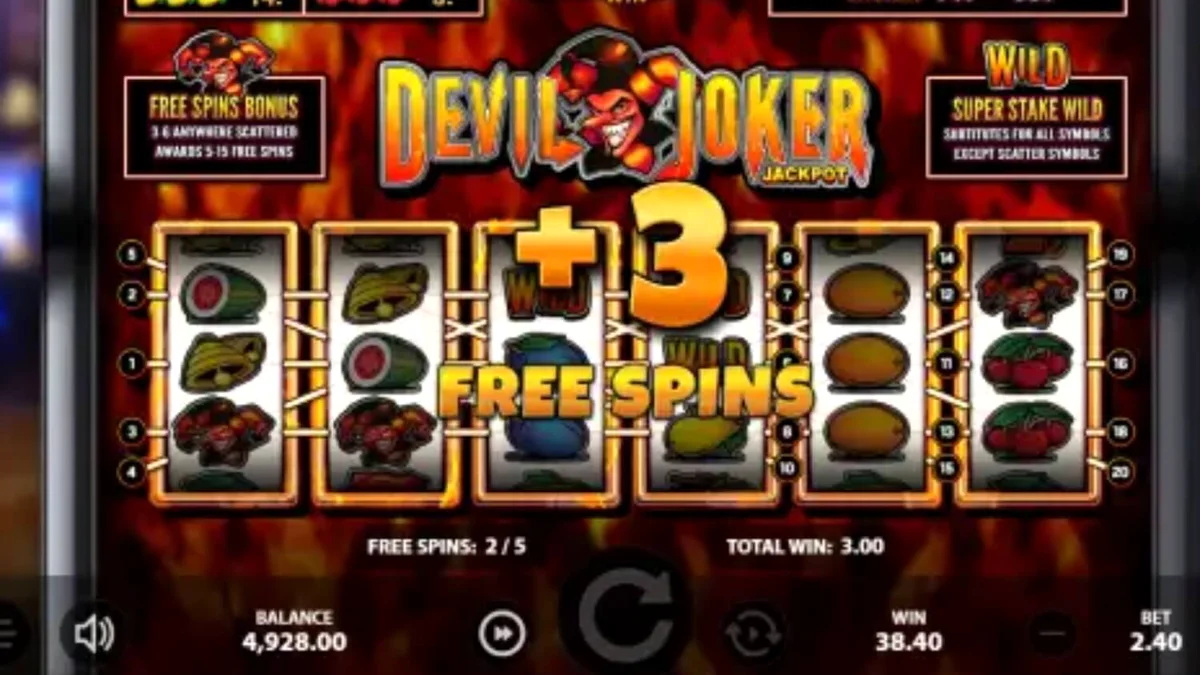 Devil Joker Jackpot slot machine interface