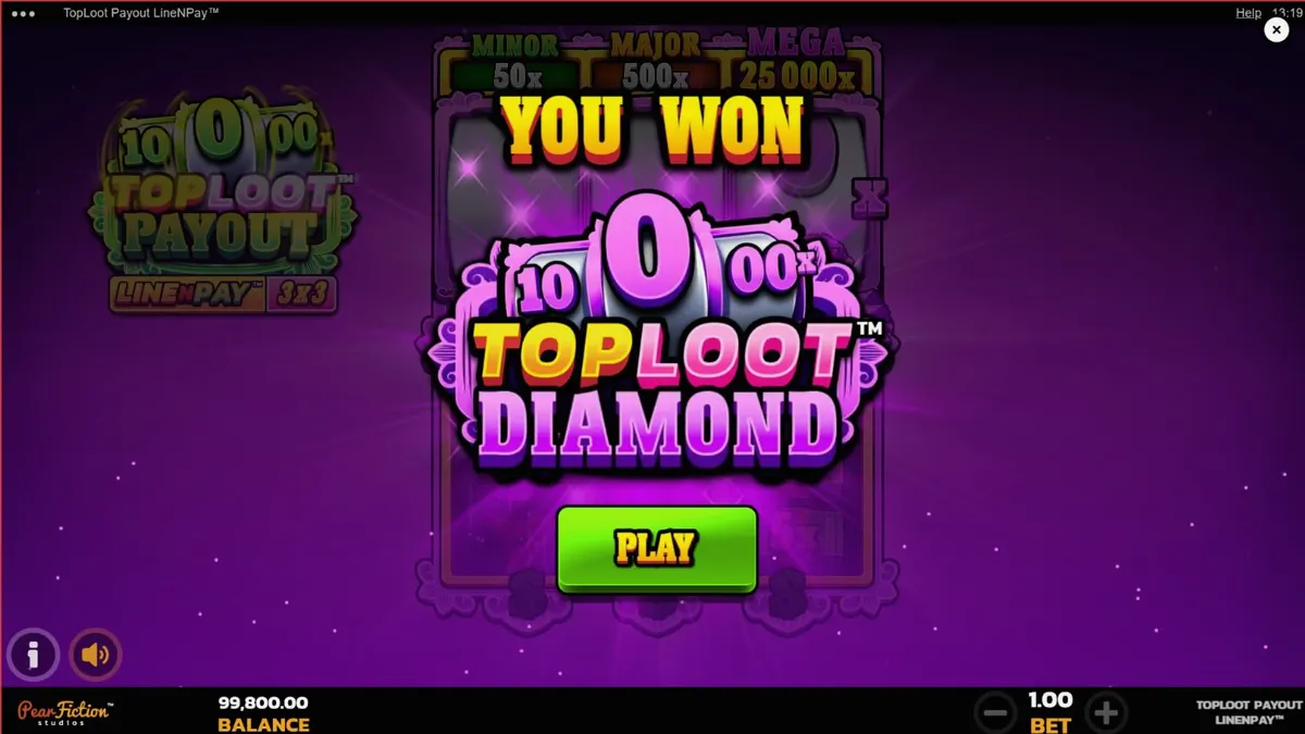 TopLoot Payout LineNPay slot machine interface na may treasure theme